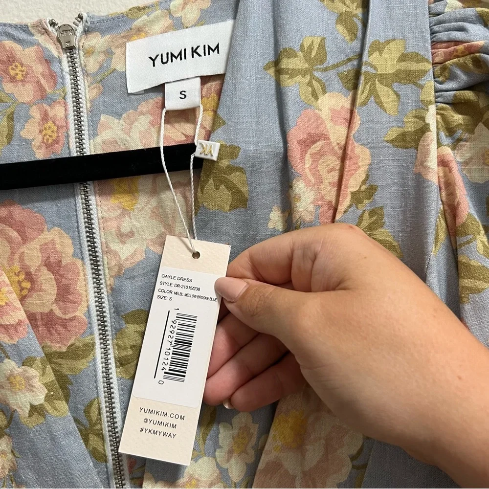 NEW NWT Yumi Kim Gayle Linen Dress In Mellow Brook Crystal Floral Print